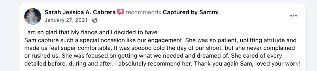 Captured by Sammi Facebook recommendation